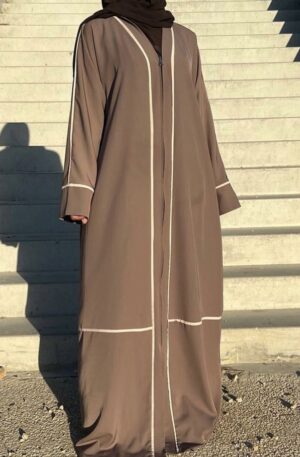 Taupe Earth-Tone Abaya