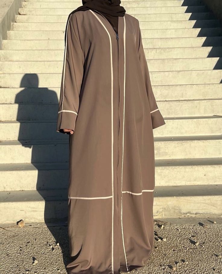 Taupe Earth-Tone Abaya