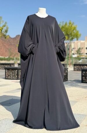 Charcoal Grey Butterfly Abaya