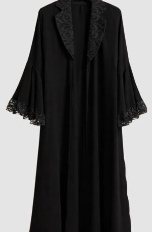Elegant Black-Front Abaya